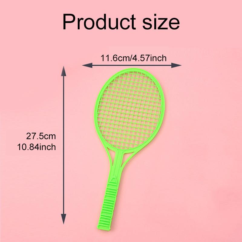 1pair Mini Badminton Racket Tennis Racket Plastic School Teaching Incentive Supplies Portable Sports Racket for Exercise TMZ