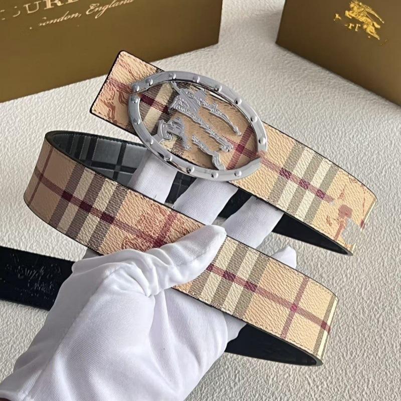 Men's Cross-border Leather Belt – Smooth B-li Buckle, Versatile for Business and Fashion, Ideal for Youth and Jeans.