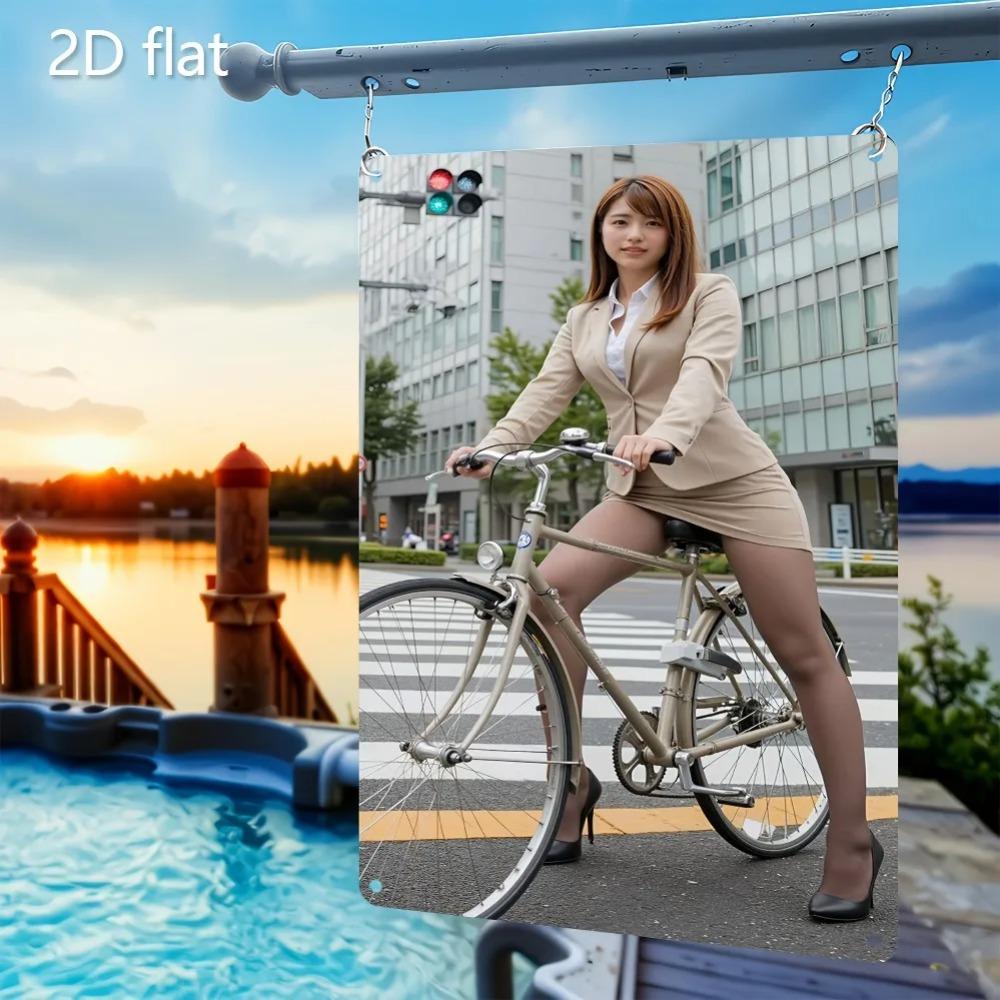 Vackse Bicycle Metal Wall Art 20x30cm Weatherproof Outdoor Indoor Decor
