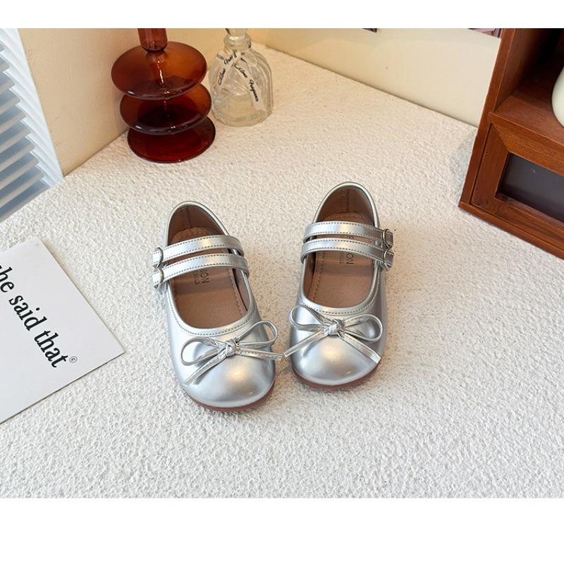Sweet Flat Soft Sole Low Cut Mary Jane Leather Shoes For Little Girls