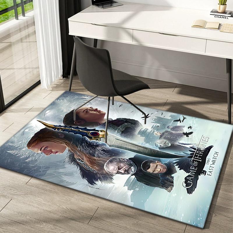 1Pc The Game Of Thrones Printed Rectangle Carpet, Home Door Mat, Outdoor Travel Protection Carpet A7