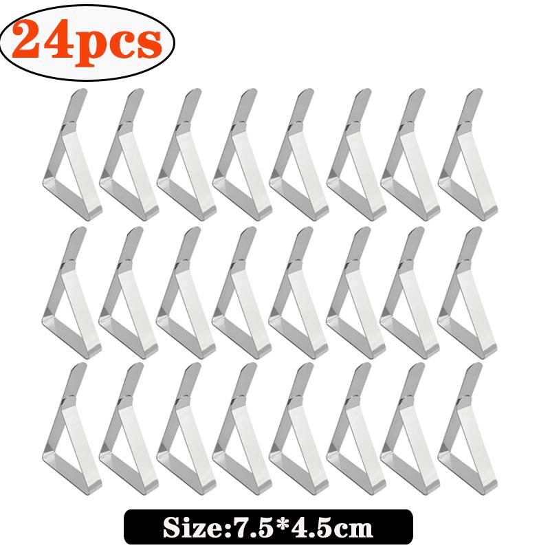 Stainless Steel Anti-Slip Tablecloth Clips Non-slip Tables Cover Securing Clamps Clip Wedding Camping Promenade Table Cover Clip