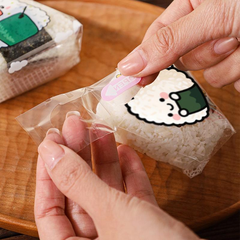 50/100 ks Krásný kreslený trojúhelníkový sáček na balení rýžových koulí mořské řasy Onigiri Sushi Forma na výrobu benta Příslušenství k bento Sáčky na sushi