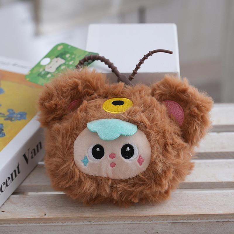 

Rabbit Three Baby Cartoon Coin Purse Plush Keychain Pendant For Kids Teens And Brown Bear