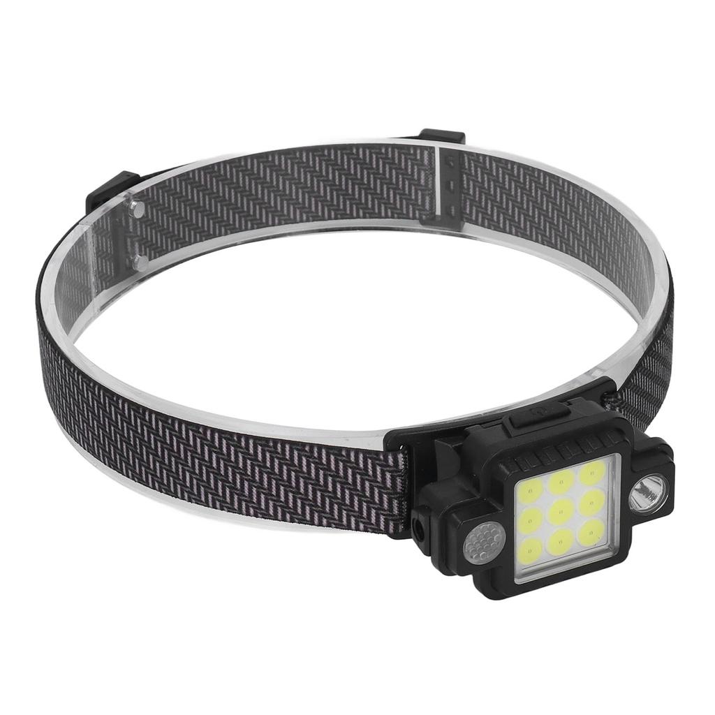 Working Headlamp with 2400mah Battery USB Charging COB Head Neck Warning Lamp Life Waterproof