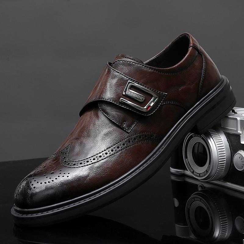 Men Formal Shoes 2024 Men Fashion High Quality Leather Business Original Office Wedding Shoes English Gentlemen's Leather Shoes