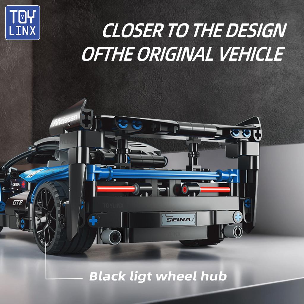 Toylinx 1:18 Technical Car Patchwork Building Block Assembled Toy Mechanical Supercar Racing Racing Car for Kids Gifts No Box