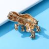 Blucome Cartoon Cute Frog Brooches For Women Animal Design 2 Colors Kids Accessories High Quality New 2023
