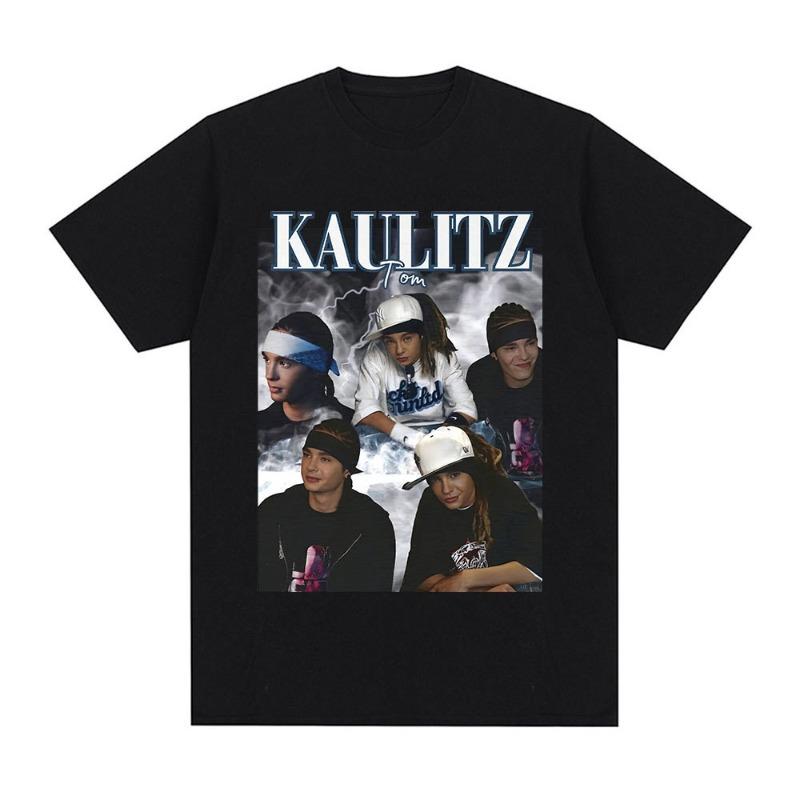 Rock Band Tokio Hotel Tom Kaulitz Graphic T Shirt Men Anime Summer Personality Casual 100% Cotton Short Sleeve T-shirt