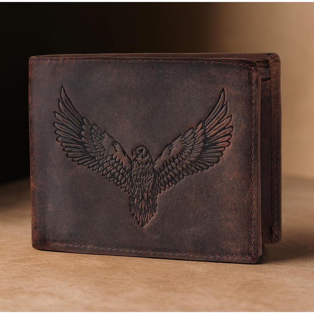 Zeus Vintage Leather Bi-Fold Wallet for Men, 6 Card Slot