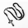 In Stock: Natural Cross Rosary Pendant - European & American Design Rosary Cross Ornament