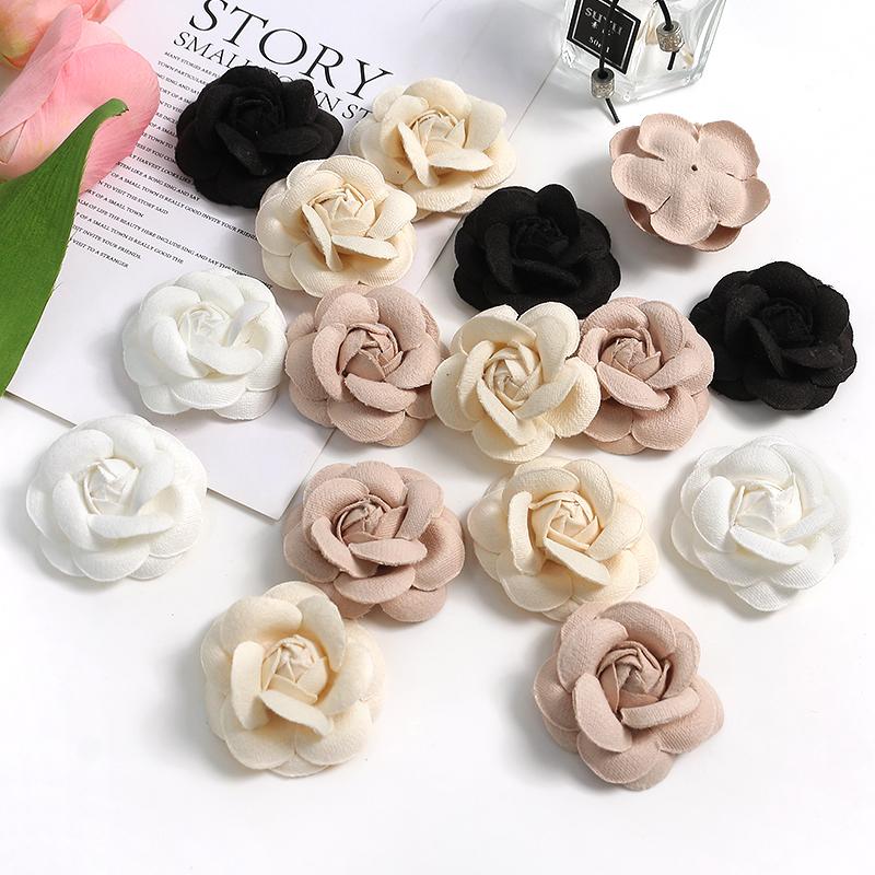 2/5Pcs Rose Artificial Flowers 5CM Fake Flowers for Home Decor Wedding Decoration DIY Craft Gifts Wreath Scrapbook Accessories