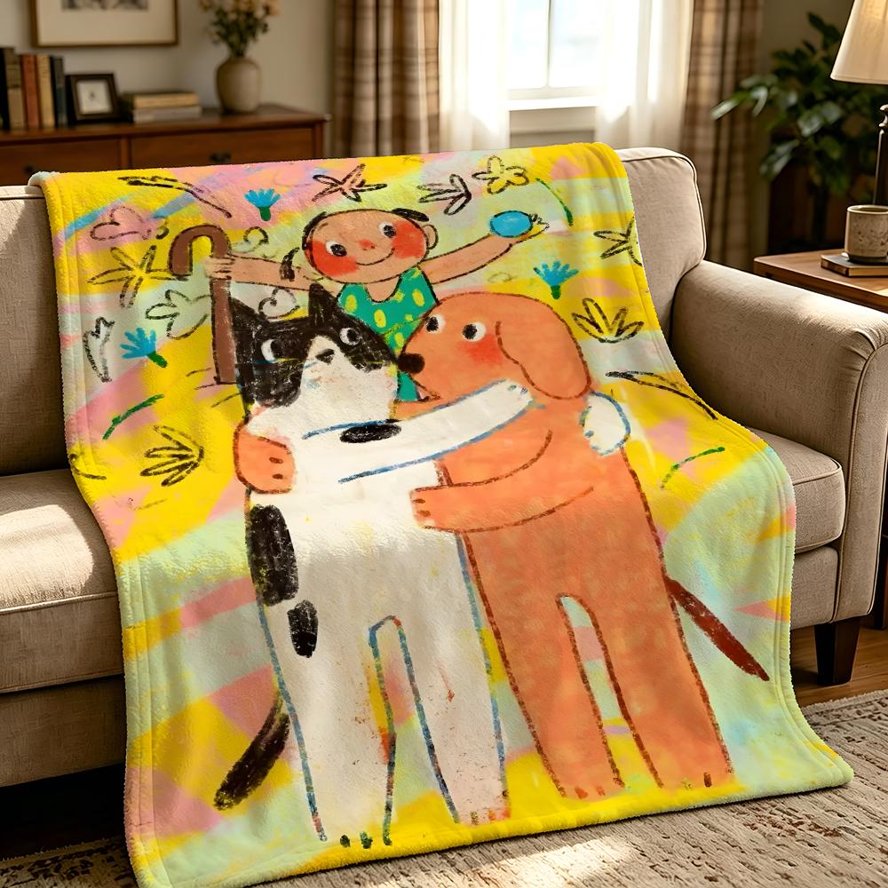 Artist P-Pdohk-k Throw Thick Comfort Flannel Quilt, Multi-scene Use Indoor Outdoor Daily Nap