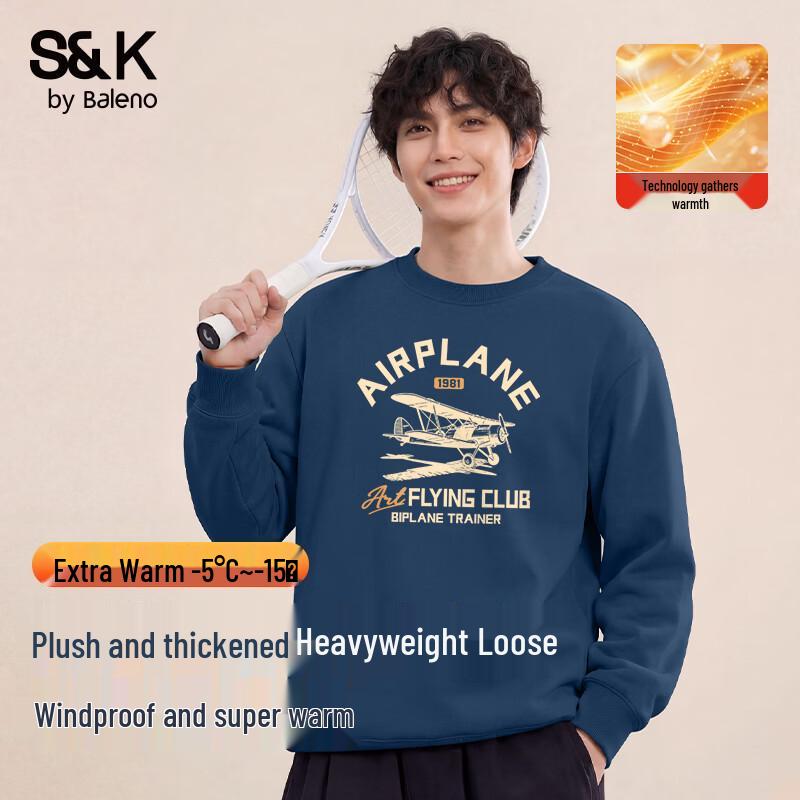 Baleno Men s S&K Series Winter Round Neck Pullover Sweatshirt L