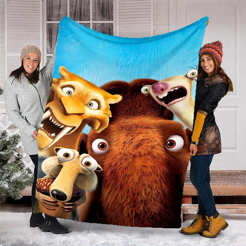 Ice Age Continental Drift1 printed throw blanket—lightweight,soft,warm;versatile blanket for all seasons—perfect as &air-conditioning throw,nap blanke