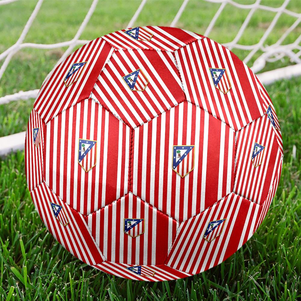 Pallone da Calcetto Atlético de Madrid Colorato Per Tutte le Età Cucito a Macchina PVC Pronto per la Competizione Resistente Ad Alto Rimbalzo