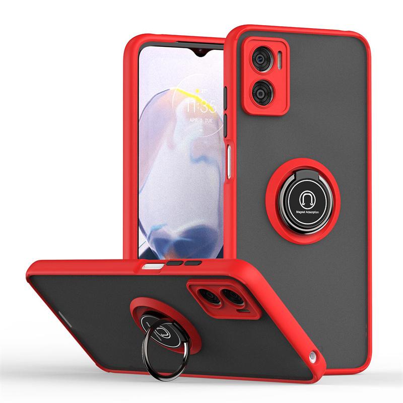 For Motorola Moto E22 E22i Case Shockproof Armor Matte Phone Case For MotoE22 E 22i E22 I Magnetic Ring Stand Holder Back Cover