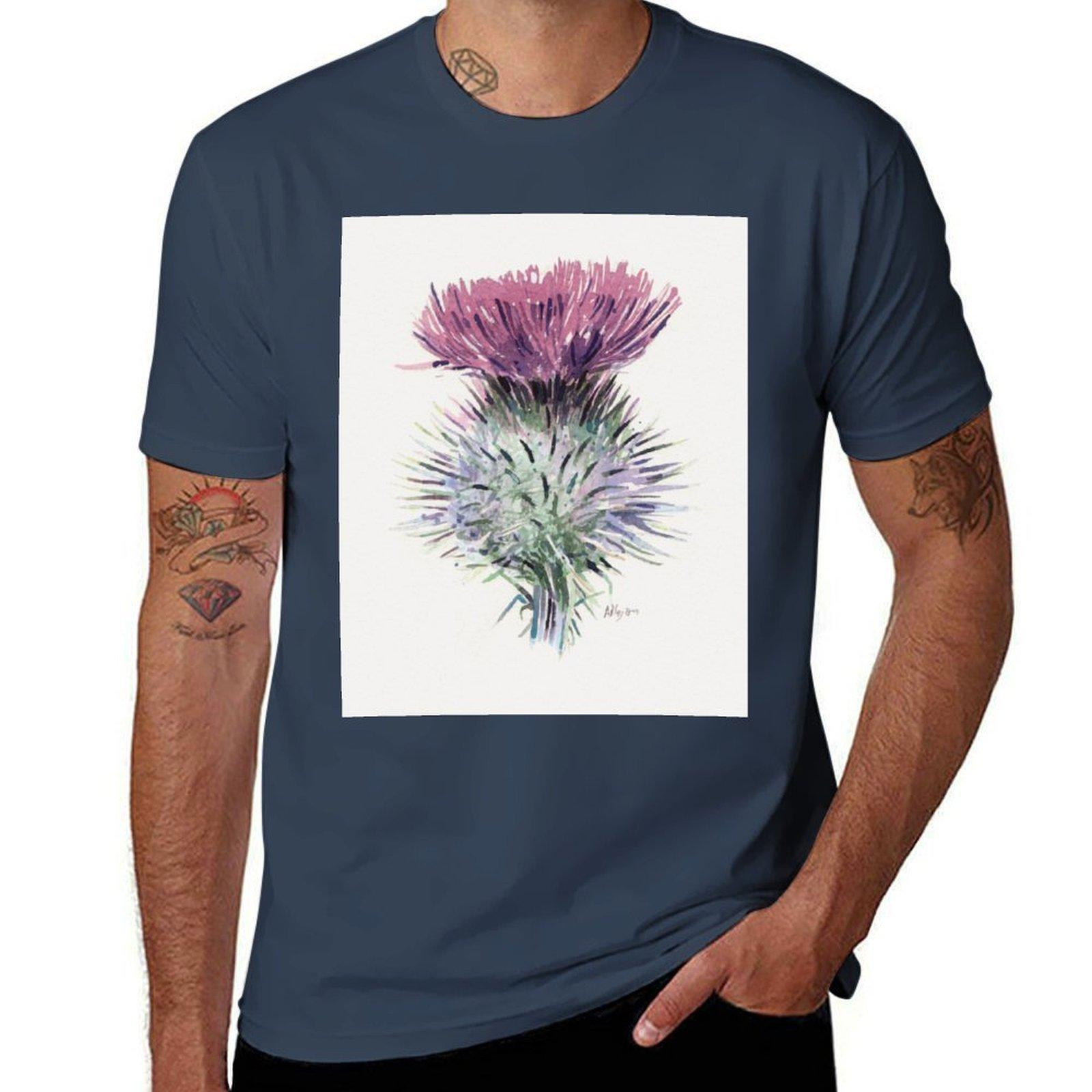 Scottish Thistle Tshirt Plus Size Everyday Tee Shirt S
