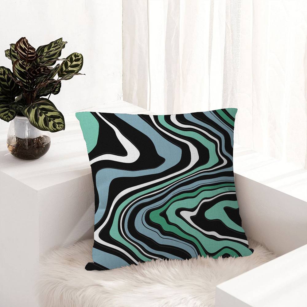 Strata Liquid Pillow Cushion Cover Pillowcase Living Room Sofa Home Decor Customized