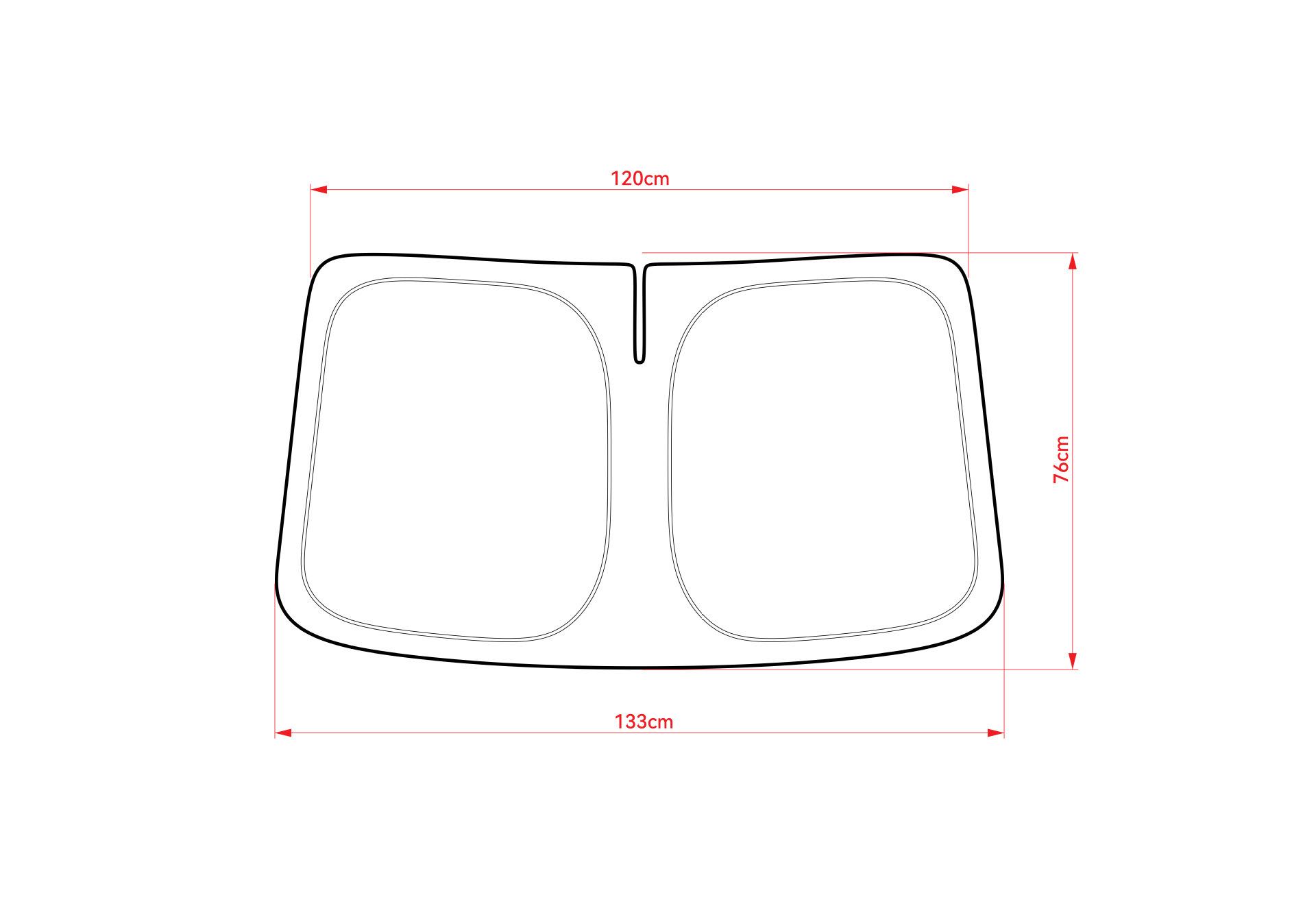 Double Layer Car Sunshade for Front Windshield - Heat Insulation and Blackout Protection