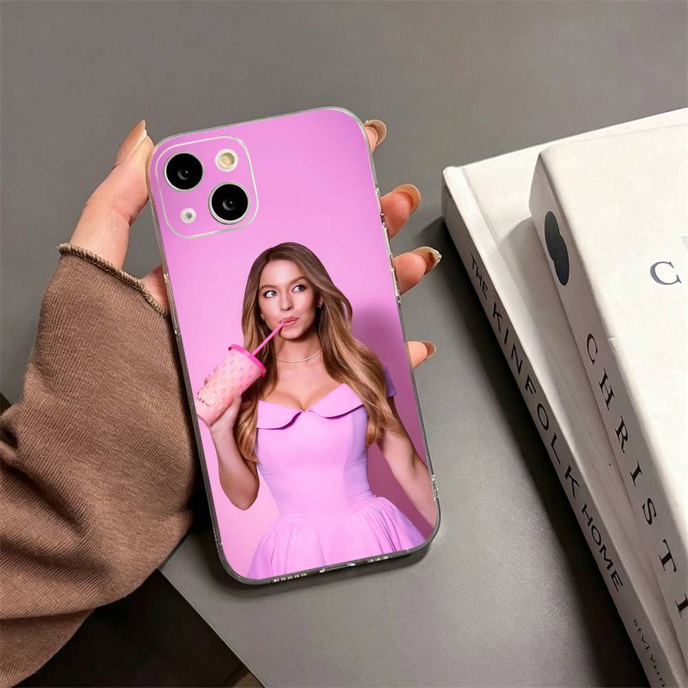 Sydney Sweeney  Phone Case For iPhone17,16,15,14,13,12,11 Plus,Pro Max Soft Transparent Cover