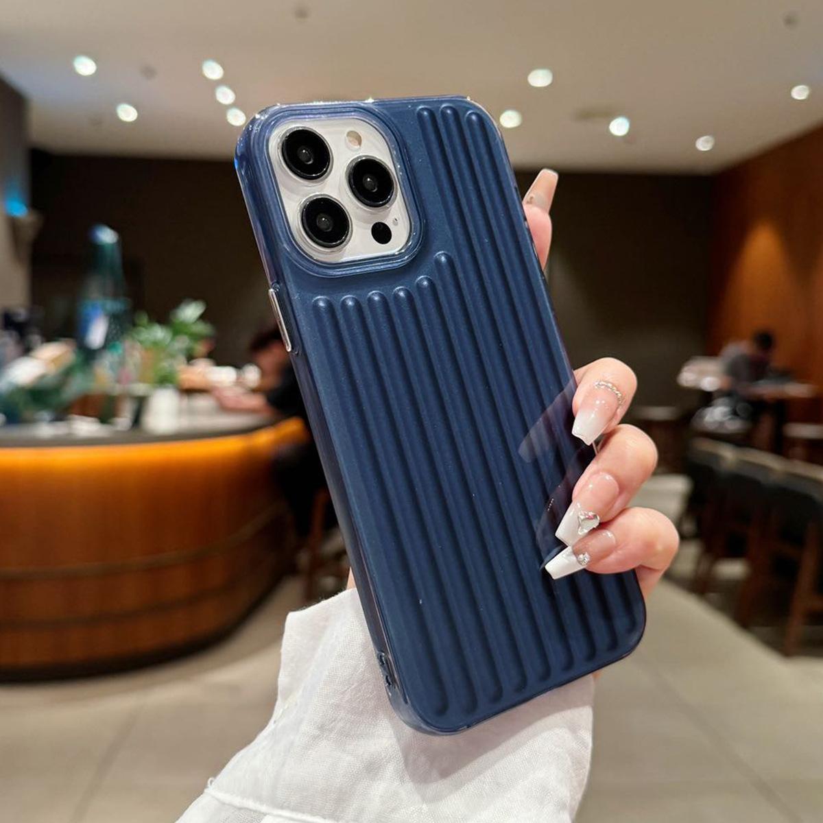 

Fashionable Vertical Pattern Light Column Mobile Phone Case Case Bracket for Apple 16promax Mobile Phone Case For iphone 17PROMAX