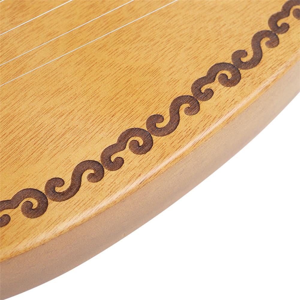 Wooden Harp 16 String Harp 16 Tone Portable Lyre Percussion Musical Instrument Beginner Tools Mahogany Harp Lyre