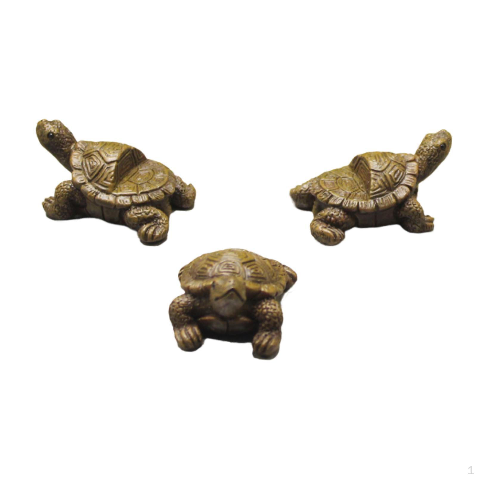 

3 Pieces Animal Shaped Resin Pot Feet Flower Holder Decorative Art Crafts Planter for Patio Turtle