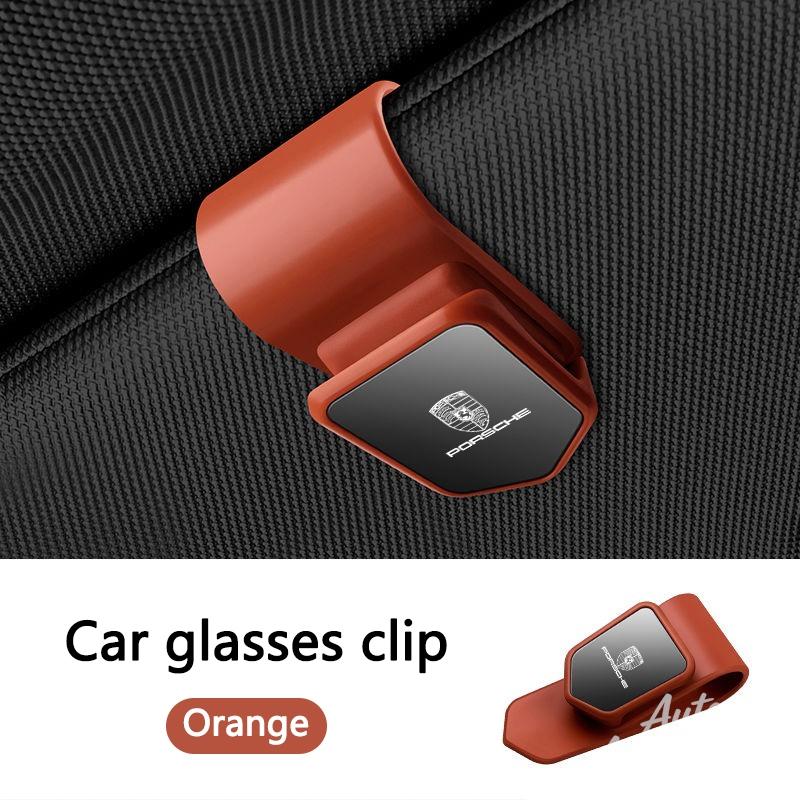 Car Interior Sun Visor Glasses Holder Sunglasses Case Card Ticket Holder Clip For Porsche Boxster Cayman Cayenne Macan Panamera