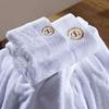 Luxury Thickened Pure Cotton White Bath Towel with Embroidered Logo for Hotels and Salons