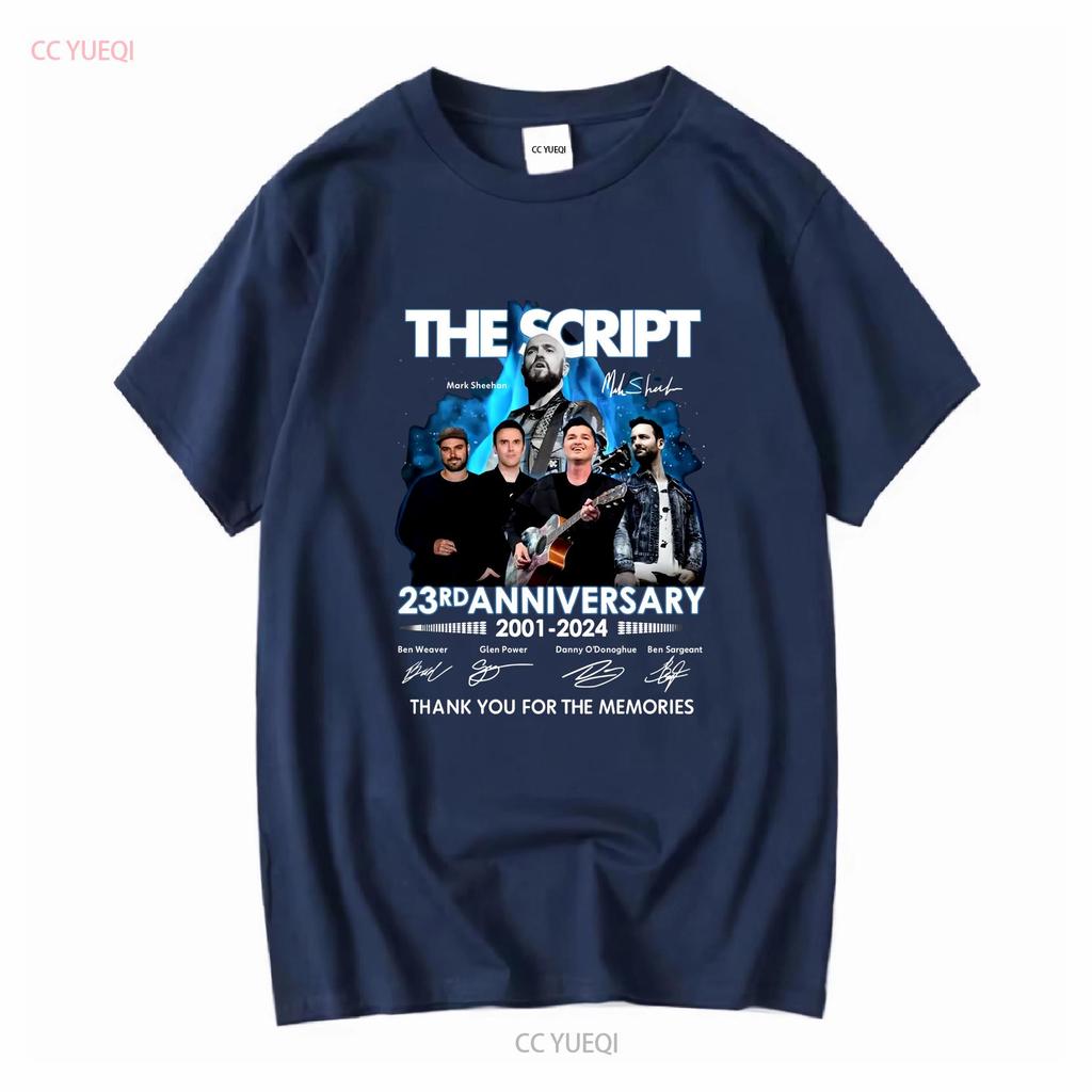 The Script 23rd Anniversary t Shirt Band Signature vintage Washed Versatile streetwear designer clothes Stylish