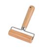 Ergonomic Handle Wooden Baking Roller With Steel Rings Rolling Pin For Effortlessly Dough Kneading And Space Saving