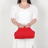 Versatile Solid Color Women Beach Clutch Bag Large Capacity Soft Elastic Crochet Handbag Hollow Out Dumpling Purse Summer Season