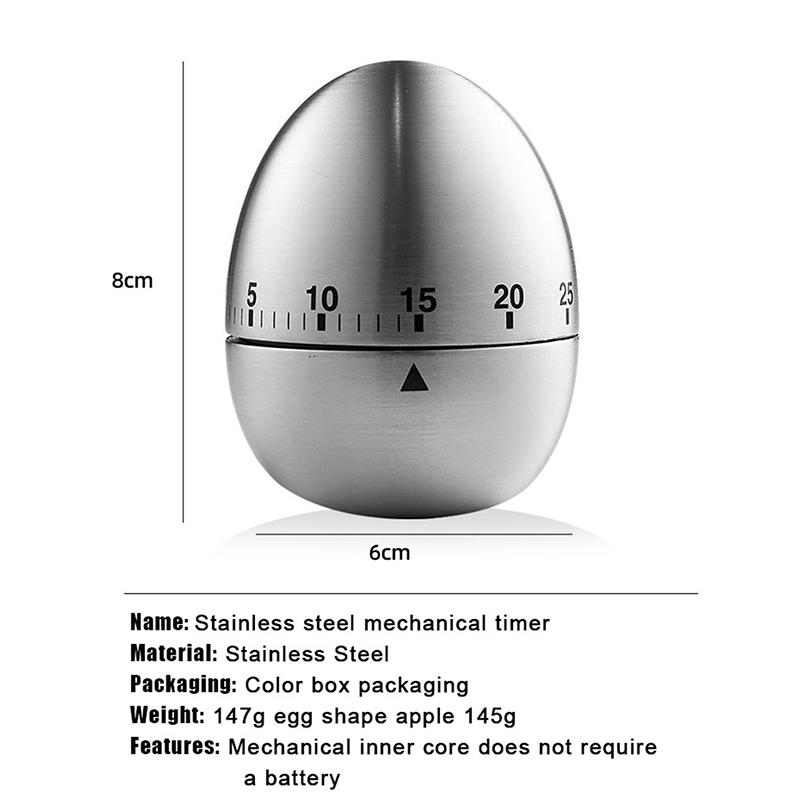 Eieruhr Eiförmiger Küchentimer Rein Mechanische Struktur Für Sichere Und Genaue Zeitmessung Ihres Kochens Und Backens