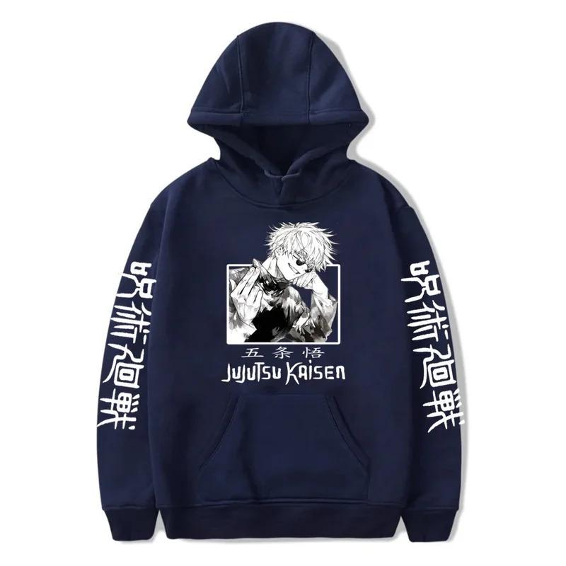 Jujutsu Kaisen Hoodie Anime Gojou Satoru Hoodie Autumn Winter Fleece Streetwear Tops