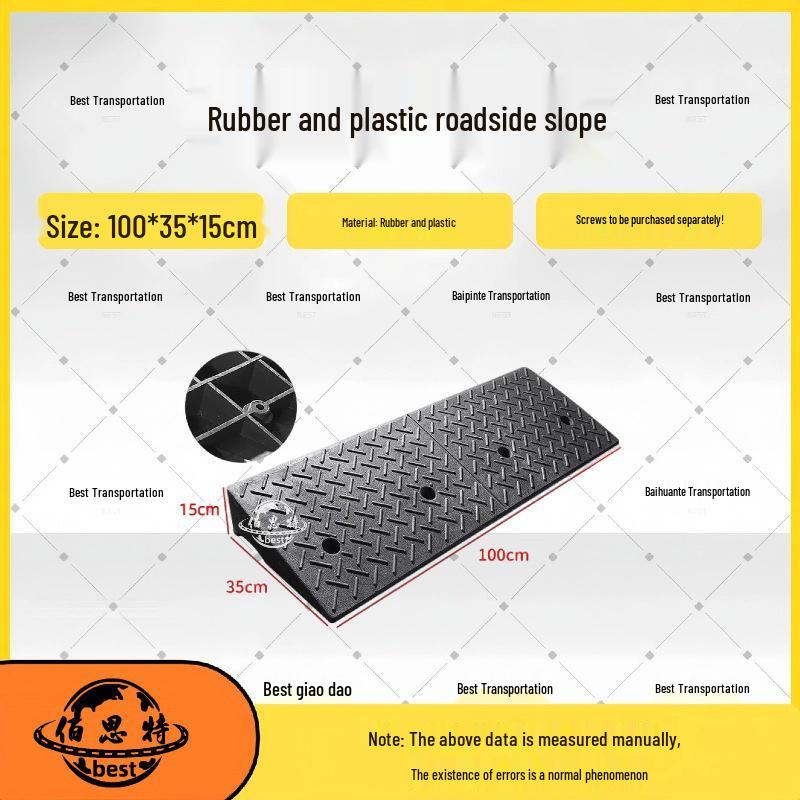 Household Rubber Threshold Ramp for Curbs and Slopes: Car and Road Edge Climbing Pad