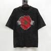 Washed T Shirts Morocco Flag Hip Hop Fashion Tshirt Harajuku Moroccan Streetwear Short Sleeve Printed Tee Shirt For Men Women
