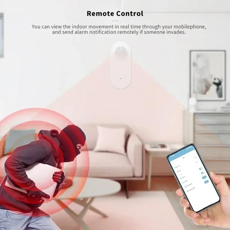 ZEXEF Smart WiFi Zigbee Motion Detector PIR Sensor Compatible with Alexa Google Home Instant Alerts Smart House Security System