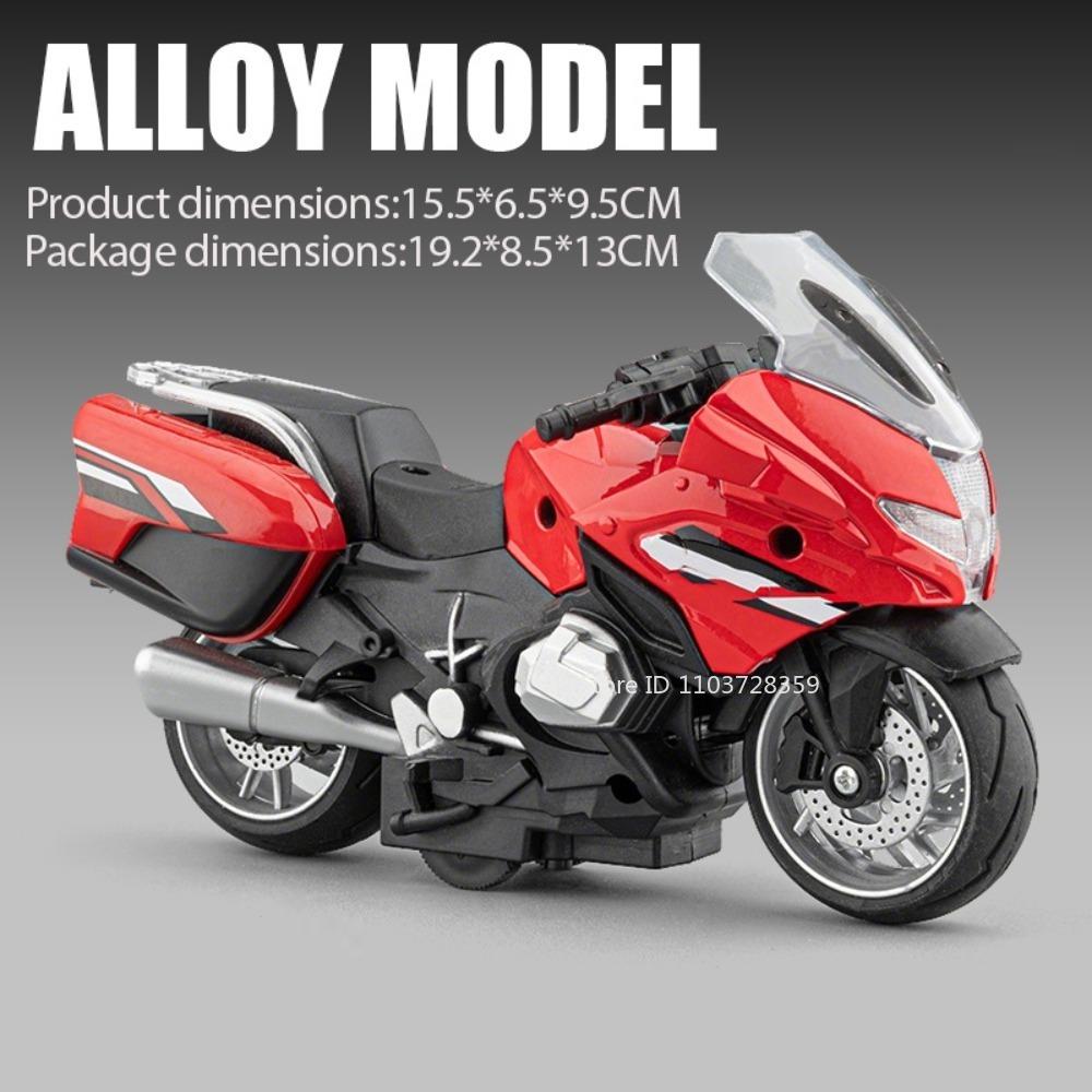 1:14 R1250RT R1250RT-P Miniaturmodell Spielzeugmotorräder Legierung Druckguss Sound Licht Stoßdämpfung Gummireifen Polizei Motorräder