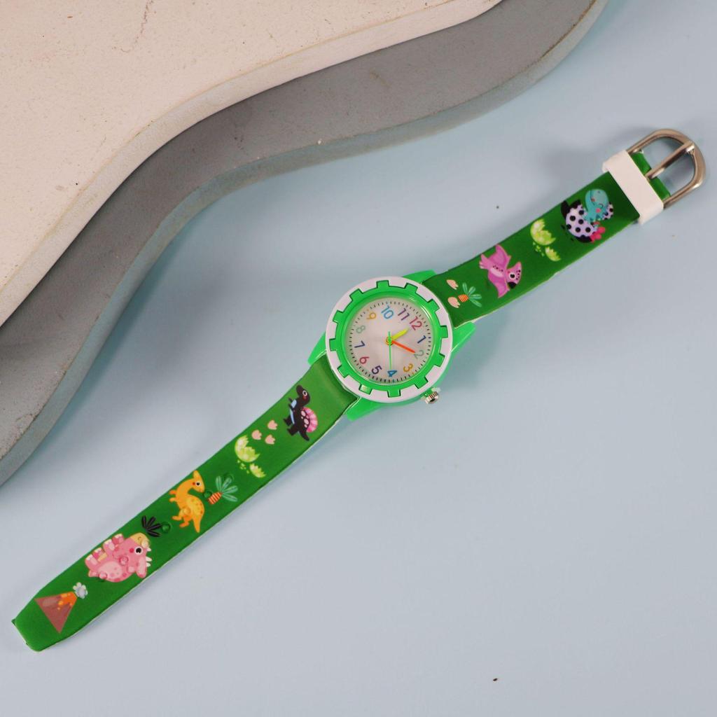 Charming Cartoon Kids’ Silicone Quartz Wristwatch with Creative Pointer Design