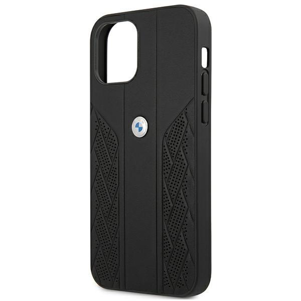 Bmw Case Bmhcp12Lrsppk Iphone 12 Pro Max 6.7 Black/Black Hardcase Leather Curve Perforate