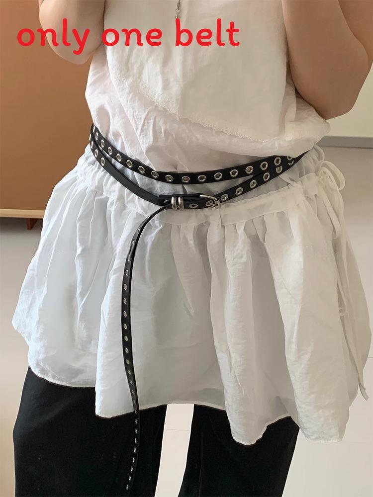 Pu Leather Double Layer Belt For Women With Pin Buckle Spring 2025 Fashion Accessory