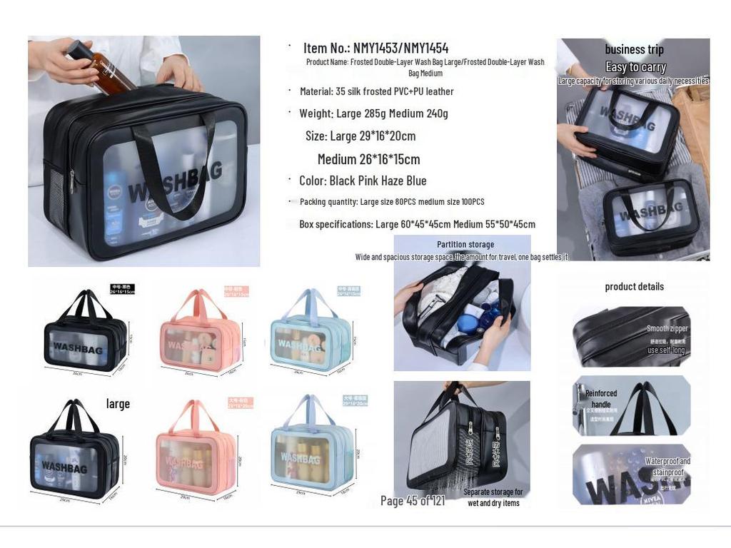 2025 Portable Travel Wash Bag for Dry and Wet Items