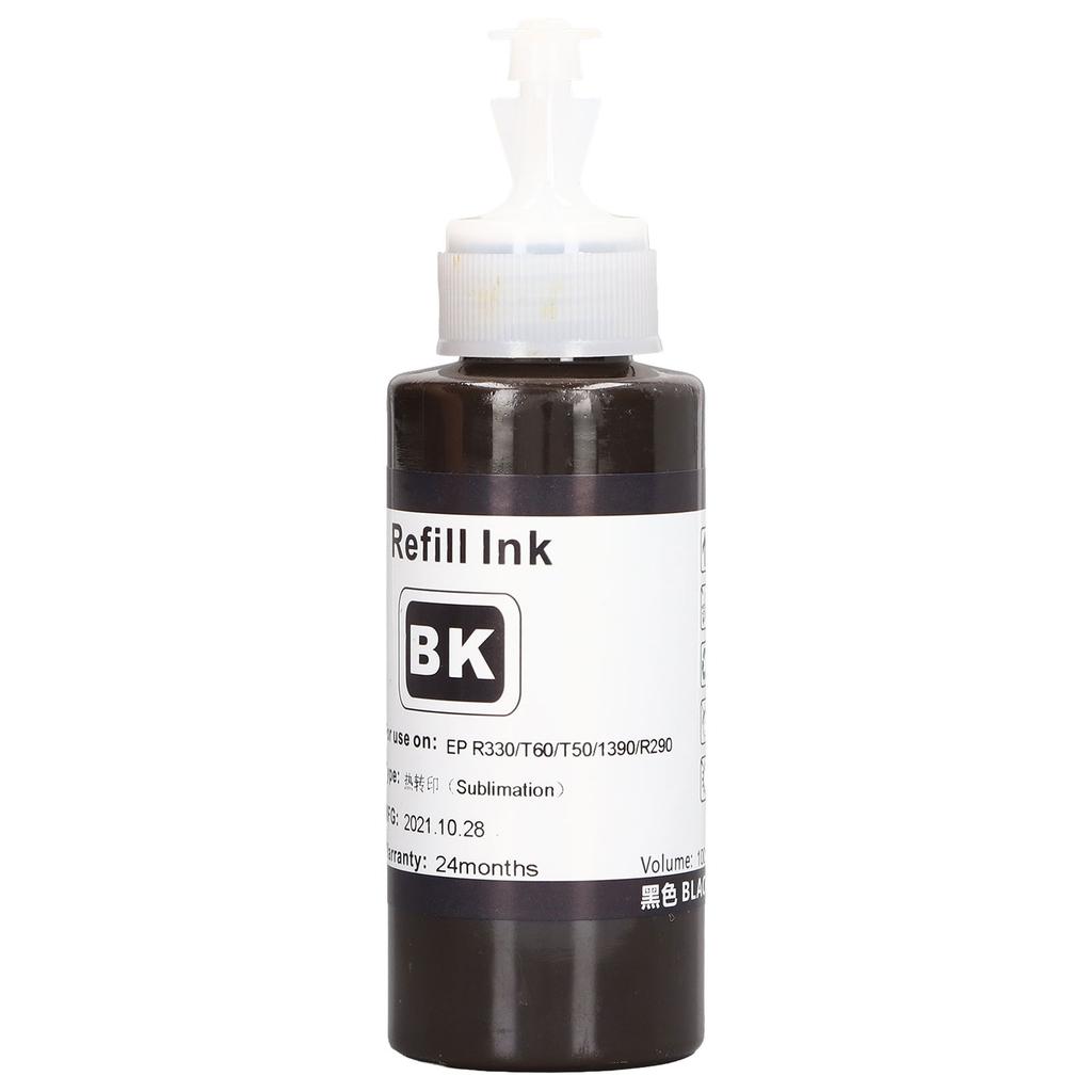Sublimation Ink Refill Heat Transfer 100ML Digital Printing Accessory for R330 230 T60 T50 BK
