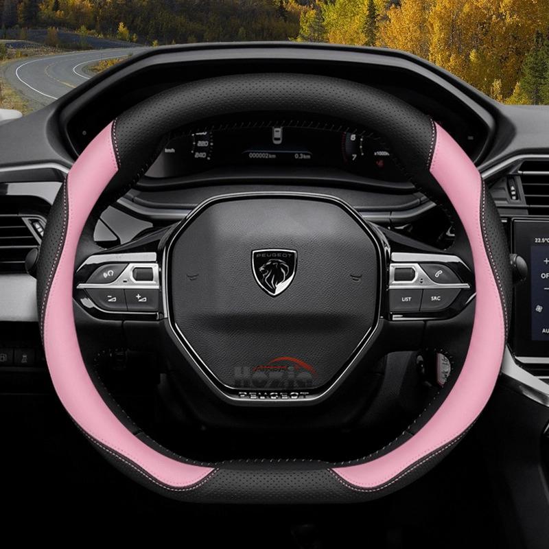 Leather Car Steering Wheel Cover for Peugeot 307 106 Partner 407 406 306 301 108 607 408 207 206 208 308 508 SW GT 2012 - 2025