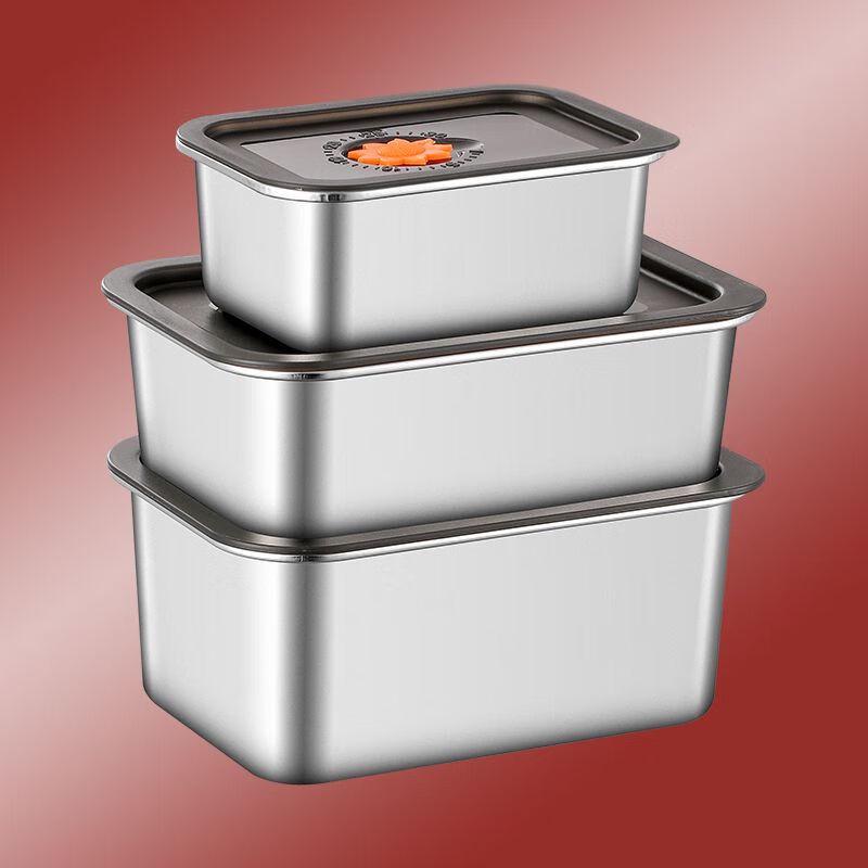 WA Stainless Steel Food Storage Container Set with Lids
