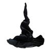 Costume Witch Hat for Halloween Event, Soft Fabric Wide Brims Dressing-Up Hat with Twist Crowns for Themed Performances