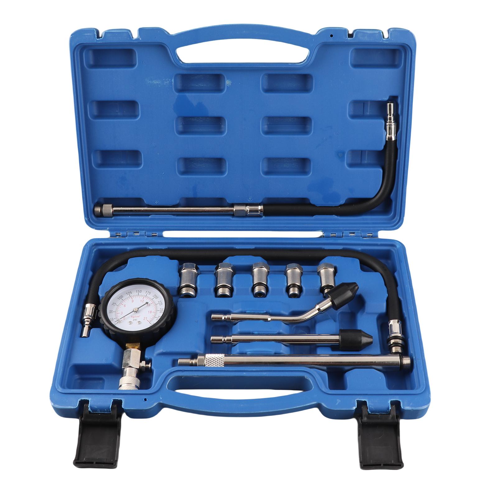 

0 20 бар 0 300 PSI Профессиональный набор для проверки цилиндров двигателя автомобиля Автомобильный инструмент для проверки давления газового цилиндра с манометром разноцветный