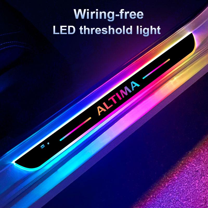 Car Door Sill Light Logo Projector Lamp Power Moving LED Pedal For Nissan Altima L31 L32 L33 1993 1996 1998 2008 2010 2013 2014
