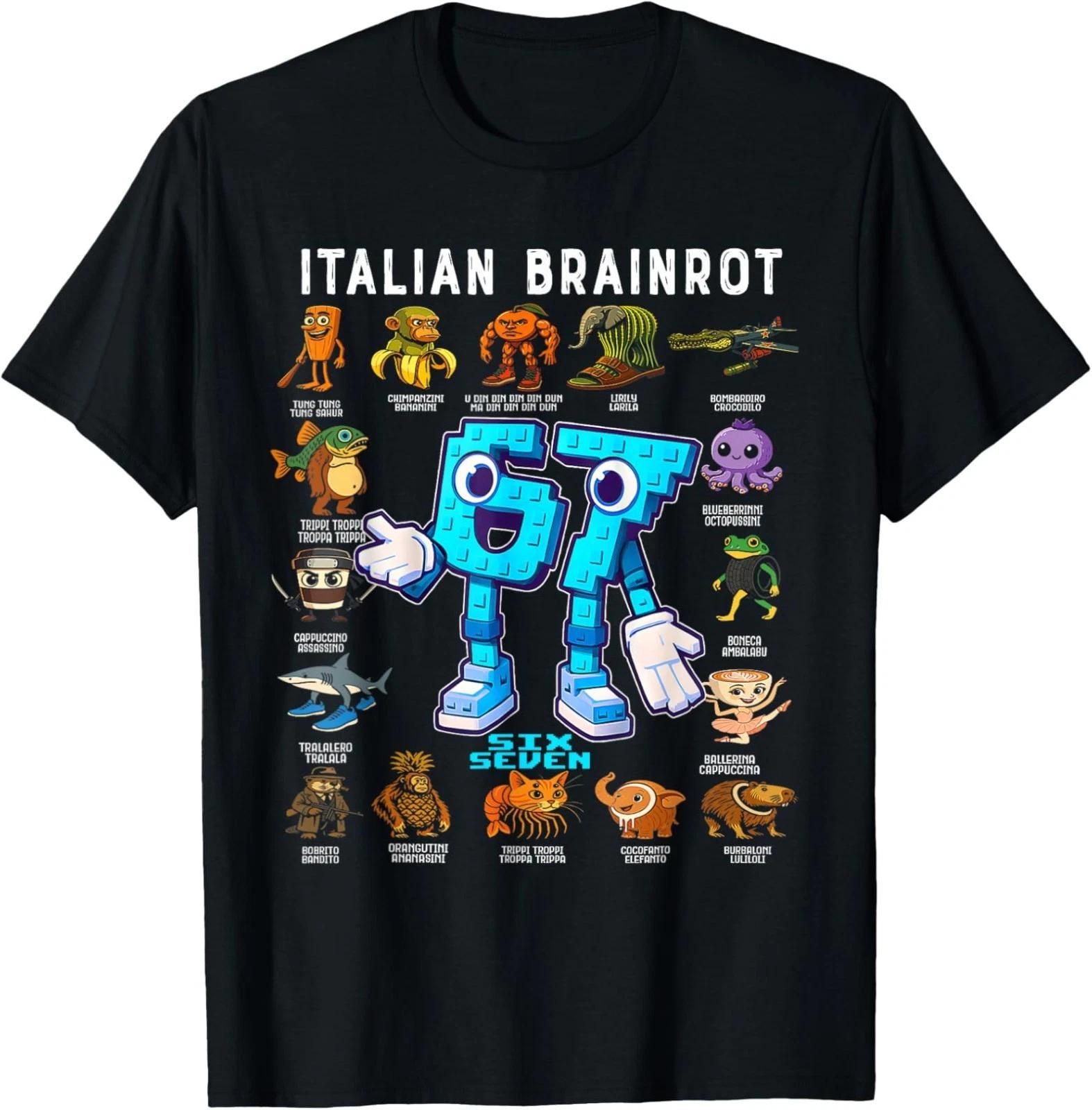 Italian Brainrot 67 Meme Funny Birthday Design Unisex T shirt M
